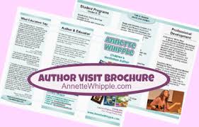 Author Visit Brochure Brochure Author Book Marketing