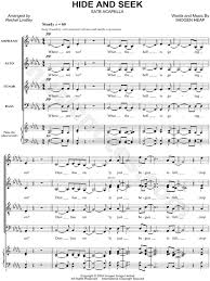 Imogen Heap Hide And Seek Arr Rachel Lindley Satb Choir A Cappella Choral Sheet Music In Db Major Download Print Choral Sheet Music Sheet Music Choral