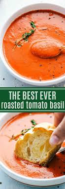 The Best Roasted Tomato Basil Soup Delicious Healthy And So Hearty I Chelseasmessyapron Com Roasted Tomato Basil Soup Tomato Recipes Tomato Soup Recipes