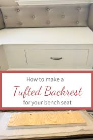 Take the length of your cushion + 1x the thickness once you've completed the seam turn your bench cushion over so that the stitched seam faces the back. How To Make A Tufted Backrest The Diy Dabbler