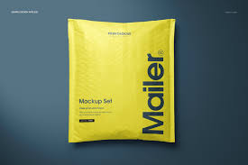 Soft Bubble Mailer Mockup Set Business Cards Photography Bubbles Mailer