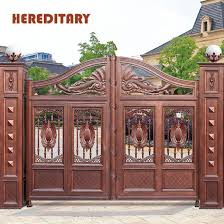 Colors may display differently than the actual color on various computer screens. China Outdoor Decorative Latest Main Gate Color Designs For India Homes China Aluminum Garden Gate Sliding Courtyard Gate