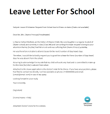 How to write leave application: Kostenloses Leave Letter For School