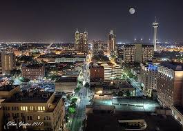 Beautiful Night Scene Of San Antonio Tx San Antonio Skyline Skyline San Antonio