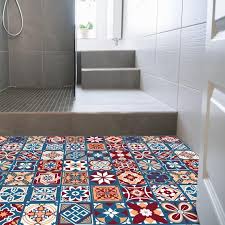 How big is a self adhesive vinyl floor? Pin By Eliza Campos On Boho Living Room Mosaic Tiles Floor Stickers Bathroom Floor Tiles
