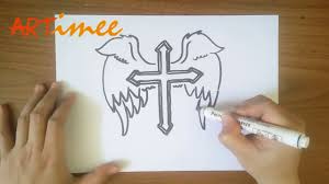 You can play with the positioning of the face cross, depending on which direction you want your character to look. How To Draw A Cross With Wings Youtube
