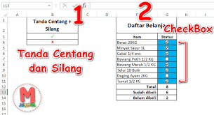 En la imagen tenemos el grupo fuente. Cara Membuat Tanda Centang Dan Silang Di Excel M Jurnal