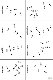 Constellation Map Dot To Dot Supercoloring Com Space Activities Constellations Constellation Map
