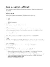 Ya allah, aku berniat melakukan tawaf baitullahil haram tujuh kali keliling tawaf umrah kerana allah ta'ala, maka permudahkanlah bagiku dan terimalah amalan daripadaku. Cara Mengerjakan Umrah Pdf