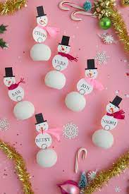 Hi, my name is jean shea with shea studio interiors and i am showing you how to create a beautiful holiday home and one of the components is place cards and we are going to learn how to do that now. Snowman Place Cards Diy