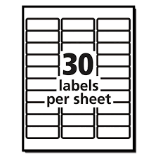Discounted zebra, dymo, brother dk & compatible avery labels. Avery 5160 Easy Peel White Address Labels W Sure Feed Technology Laser Printers 1 X 2 63 White 30 Sheet 100 Sheets Box Comp U Charge Inc