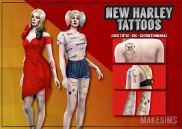 Harley quinn hair for the sims 4. Fastest Harley Quinn Tattoos Sims 4 Cc