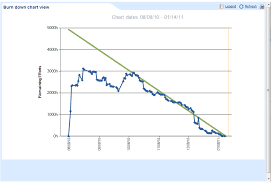 burn down chart clarizen success