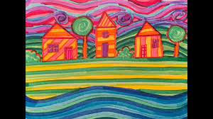 A video for my 2nd & 3rd grade students on how to draw a hundertwasser inspired house with pencil and sharpie. Hundertwasser Line Drawing Youtube