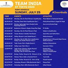 Ioc chief thomas bach on saturday asserted that the tokyo olympics will go on as scheduled despite opposition from the majority of japanese population Tokyo Olympics 2020 Event Schedule Of Team India For July 25 Fresh Headline