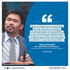 Manny pacquiao slammed cusi for violating the party's constitution with his call for a meeting of the national council, a power that he said was duterte's alone. Inquirer Net Now Is Not The Time For Politics Pdp Laban Facebook