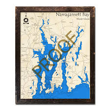 Narragansett Bay Ri 3d Nautical Wood Maps