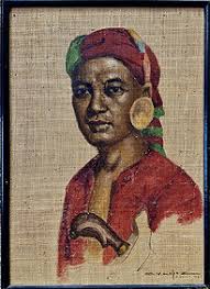 Crispin V. Lopez (filipino, 1903 1985) Man With Dagger, Manila 1961