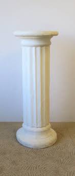 This is a simple doric column, designed to act as a display pedestal or it may ruined column pedestal for wargaming, d&d, dioramas,etc.! White Plaster Doric Order Pillar Column Pedestal At 1stdibs