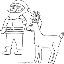 You might also be interested in coloring pages from santa clauscategory. Santa Claus With Rudolph Coloring Page Christmas