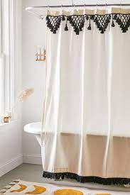 Betsey johnson solid microfiber shower curtain, 72x72, white. Topanga Fringe Shower Curtain Urban Outfitters