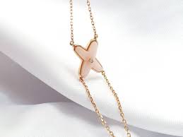 Auth chaumet 18k yellow gold acrocheur clover pendant necklace /095281. Authentic Chaumet Jeux Liens Iconic Diamond Pink Opal Bracelet Luxury Accessories On Carousell