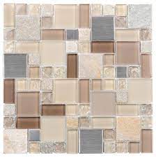 Buy these modular pool tiles, calculating the required quantity, using our pool calculators for square and rectangular pools and circular pools. Mto0205 Classic Modular Beige Brown Gray Glossy Stone Glass Mosaic Tile Contemporary Mosaic Tile By Mosaic Tile Outlet Houzz