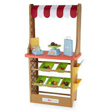Just Like Home Market Stand Pretend Play Kitchen Wooden Play Kitchen Play Kitchen