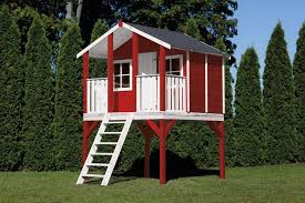 Scheffer Outdoor Toys Stelzenhaus Tobi Rot B T H 180 197 281 Cm Stelzenhaus Spielhaus Garten Pfahlbau