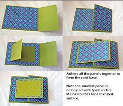 Then add the designer paper and cardstock layers. All Assembled Steps Fancy Fold Cards Cards Handmade Joy Fold Card
