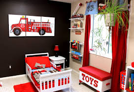 Wall sticker vinyl decal fire truck rescuers for kids room nursery (ig2017). Fire Truck Room I Know A Little Boy Who Needs This At Grandpa S And Gmaw S Truck Themed Bedroom Toddler Rooms Firetruck Bed