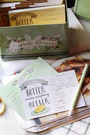 Keepsake Recipe Tin Retro Mint Lily And Val Recipe Tin Sheet Of Paper