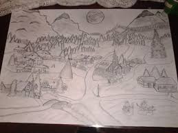 Natura se pierde sub albul rece al zăpezii. Imagini De Desenat In Creion Gratuit Pentru A Imprima