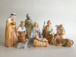 Vintage Nativity Set 9 Piece Set Ceramic Nativity Homco Nativity Scene Christmas Figurines Vintage Chr Nativity Set Christmas Figurines Vintage Christmas