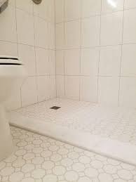 So you want a curbless shower, but can't manage to lower the shower floor structure enough, or your floor is out of level and impossible to rectify, or a mul. Low Curb Tile Shower Sun City Tampa Florida Ceramictec Updates