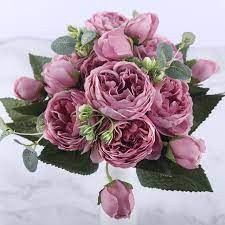 Find suppliers of artificial flowers for a range of prices and styles. 30cm Rose Pink Silk Peony Artificial Flowers Bouquet 5 Big Head And 4 Bud Cheap Fake Flowers For Home Wedding Decoration Indoor Artificial Dried Flowers Aliexpress