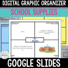 Google Slides Vocab Graphic Organizer Spanish Distance Learning Vocabulary Graphic Organizer Graphic Organizers Distance Learning