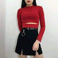 How to wear ideas for mango zipped biker . Aesthetic Outfits On Twitter Aesthetic Outfit Girl S Black And Red Aesthetic Outfit Https T Co Bxzv8ltxdj Twitter
