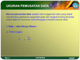 Ukuran Pemusatan Data Sub Judul Ppt Download
