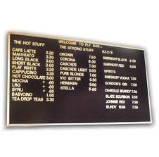Changeable Letter Boards Custom Made Prices Required On Request 1800 654 917 Http Justboards Com Au Changeable L Menu Board Cafe Menu Boards Menu Boards