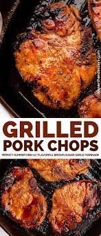 Grilled Pork Chops Are The Perfect Easy Summer Main Dish With A Quick Flavorful Brown Sugar Pork Chop Recipes Grilled Pork Chop Recipes Pork Chop Side Dishes
