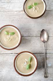 Cream Of Shiitake Mushroom And Spring Onion Soup Recipe Spring Onion Soup Stuffed Mushrooms Spring Soups