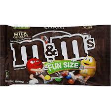 m m s milk chocolate plain fun size
