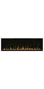 Diy fireplace surround and electric fireplace insert build. Amazon Com Dimplex Excite Linear Electric Fireplace Insert With Ceramic Heater Glass Crystal Embers Multi Colored Flame Effect And Remote Control 100in Home Kitchen
