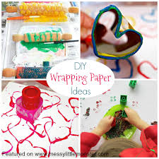 We've got a great selection for you including puppets that double up as christmas cards, fun hats the whole. Easy Diy Wrapping Paper Ideas Messy Little Monster