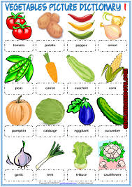 Vegetables Esl Printable Picture Dictionary For Kids Vegetable Pictures Dictionary For Kids Picture Dictionary
