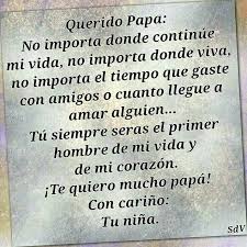 Querido Papa No Importa Donde Continue Mi Vida No Importa Donde Viva No Importa El Tiempo Que Gaste Con Amigos O Cuanto Llegue A A Best Quotes Quotes Father