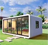 Custom Beach House Modern Design Prefab House Assembled Apple Cabin with  Aluminum Plate