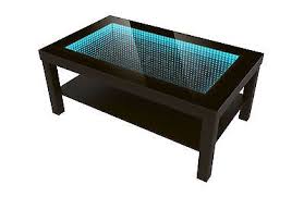 Modern 3d Led Illuminated Infinity Vanity Mirror Coffee Table Tunnel Effect Mirrored Coffee Tables Modern Glass Coffee Table Coffee Table