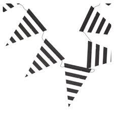 Black And White Pennant Banner Png Black And White Striped Pennant Banner Pennant Banners 2nd Birthday Boys Bee Party